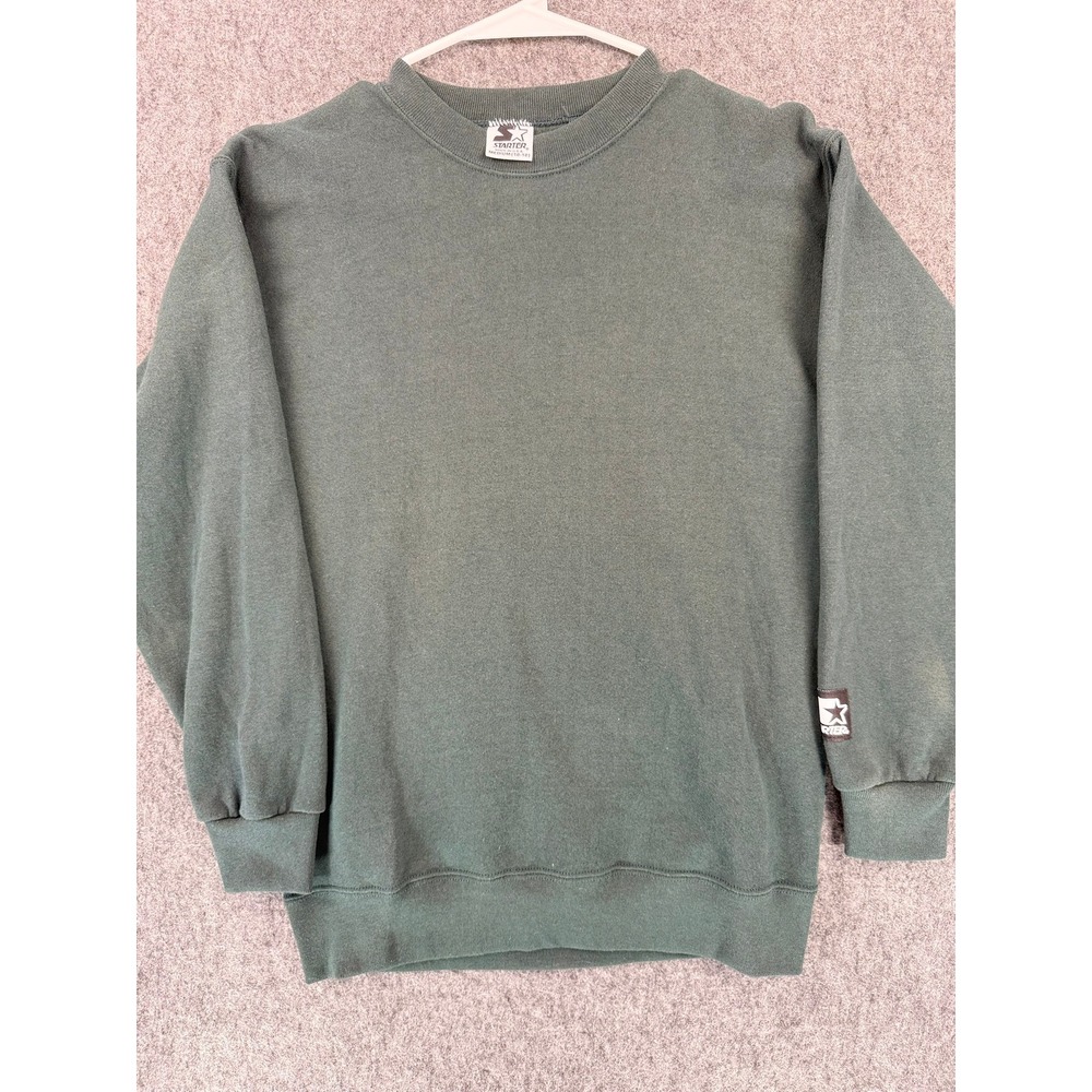 Starter Vintage Kids Crewneck Sweatshirt Forest Green Made in USA Medium 10-12